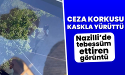 Ceza korkusu kaskla yürüttü: Nazilli’de tebessüm ettiren görüntü