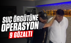 Suç örgütüne operasyon: 9 gözaltı