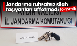 Jandarma ruhsatsız silah taşıyanları affetmedi: 10 gözaltı