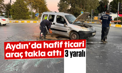 Aydın'da hafif ticari araç takla attı: 3 yaralı