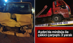 Aydın'da minibüs ile çekici çarpıştı: 3 yaralı