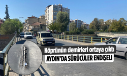 Köprünün demirleri ortaya çıktı: Aydın'da sürücüler endişeli