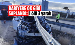 Bariyere ok gibi saplandı: 1 ölü 3 yaralı