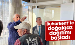 Buharkent’te doğalgaz dağıtımı başladı