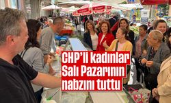 CHP'li kadınlar Salı Pazarının nabzını tuttu