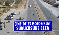 Çine’de 33 motosiklet sürücüsüne ceza