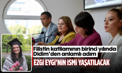 Filistin katliamının birinci yılında Didim’den anlamlı adım: Ezgi Eygi'nin ismi yaşatılacak