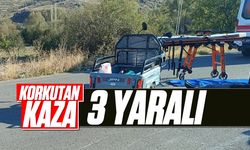 Korkutan kaza; 3 yaralı