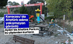 Atatürk Parkını bu çöplerden kurtarın: Karacasu'da Atatürk adına yakışmayan görüntü