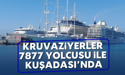 Kruvaziyerler 7877 yolcusu ile Kuşadası'nda