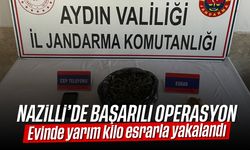 Nazilli'de başarılı operasyon! Evinde yarım kilo esrarla yakalandı