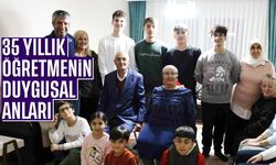 Aydın'da 35 yıllık öğretmenin duygusal anları