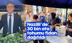 Nazilli'de 30 bin ata tohumu fidan dağıtıldı