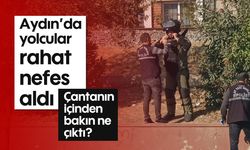 Aydın'da yolcular rahat nefes aldı, çantanın içinden bakın ne çıktı?