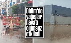 Didim'de yağışlar hayatı olumsuz etkiledi