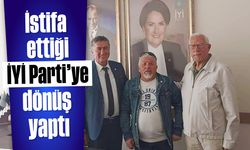 İstifa ettiği İYİ Parti’ye dönüş yaptı