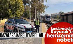 Jandarmadan Kuyucak'ta hemzemin nöbeti: Kazalara karşı uyardılar