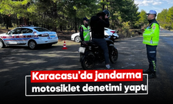 Karacasu'da jandarma, motosiklet denetimi yaptı