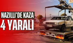 Nazilli'de iki otomobil çarpıştı; 4 yaralı