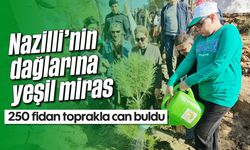 Nazilli’nin dağlarına yeşil miras! 250 fidan toprakla can buldu