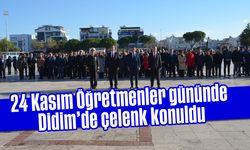 24 Kasım Öğretmenler gününde Didim’de çelenk konuldu