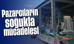 Pazarcıların soğukla mücadelesi