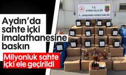 Aydın'da sahte içki imalathanesi baskın, milyonluk sahte içki ele geçirildi