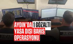 Aydın'da yasa dışı bahis operasyonu; 1 gözaltı