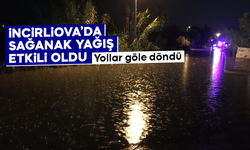 İncirliova'da sağanak yağış etkili oldu: Yollar göle döndü