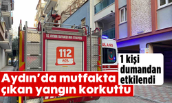 Aydın'da mutfakta çıkan yangın korkuttu: 1 kişi dumandan etkilendi