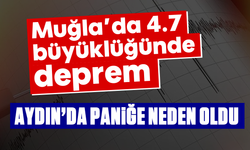 Muğla’da 4.7 büyüklüğünde deprem! Aydın'da paniğe neden oldu