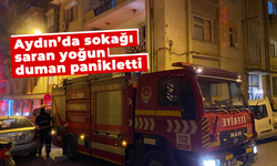 Aydın'da sokağı saran yoğun duman panikletti