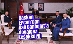 Başkan Ercan’dan Vali Canbolat’a doğalgaz teşekkürü