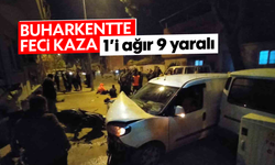 Buharkent’te feci kaza: 1’i ağır 9 yaralı