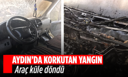 Aydın'da korkutan yangın: Araç küle döndü