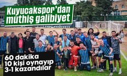 Kuyucakspor’dan müthiş galibiyet: 60 dakika 10 kişi oynayıp, 3-1 kazandılar