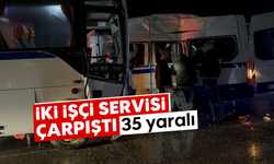 İki işçi servisi çarpıştı: 35 yaralı