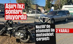 Aşırı hız sonları oluyordu: Nazilli’de otomobil ile motosiklet çarpıştı; 2 yaralı