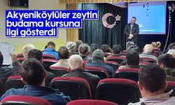 Akyeniköylüler zeytin budama kursuna ilgi gösterdi