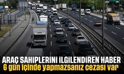 Milyonlarca araç sahiplerini ilgilendiren haber: 6 gün içinde yapmazsanız cezası var