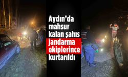 Aydın'da mahsur kalan şahıs jandarma ekiplerince kurtarıldı