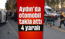 Aydın'da otomobil takla attı: 4 yaralı