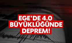 Ege'de 4.0 büyüklüğünde deprem!