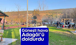 Güneşli hava Adagöl’ü doldurdu