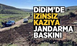 Didim’de izinsiz kazıya jandarma baskını