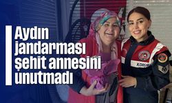 Aydın jandarması şehit annesini unutmadı