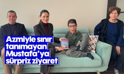 Azmiyle sınır tanımayan Mustafa'ya sürpriz ziyaret