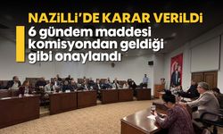 Nazilli’de karar verildi: 6 gündem maddesi komisyondan geldiği gibi onaylandı