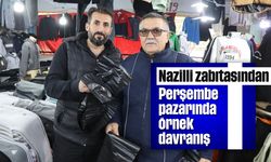 Nazilli zabıtasından Perşembe pazarında örnek davranış