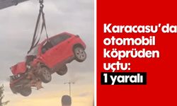 Karacasu'da otomobil köprüden uçtu: 1 yaralı